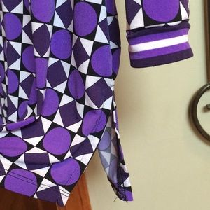 Michael Kors Tops - Michael Kors geometric design purple top 2X Michael Kors Tops - Michael Kors geometric design purple top 2X